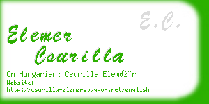 elemer csurilla business card